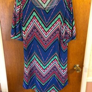 Colorful Zig Zag Dress-M